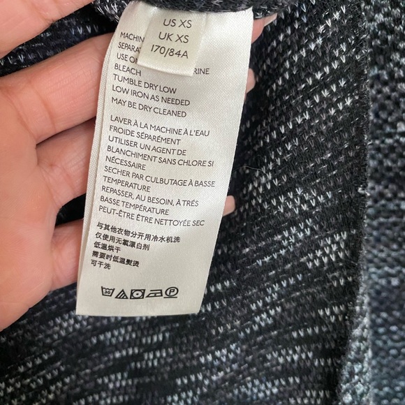 The Free People We the Free Sweater Women's Turtleneck XS Black-Gray Bell Sleeve - Picture 4 of 13